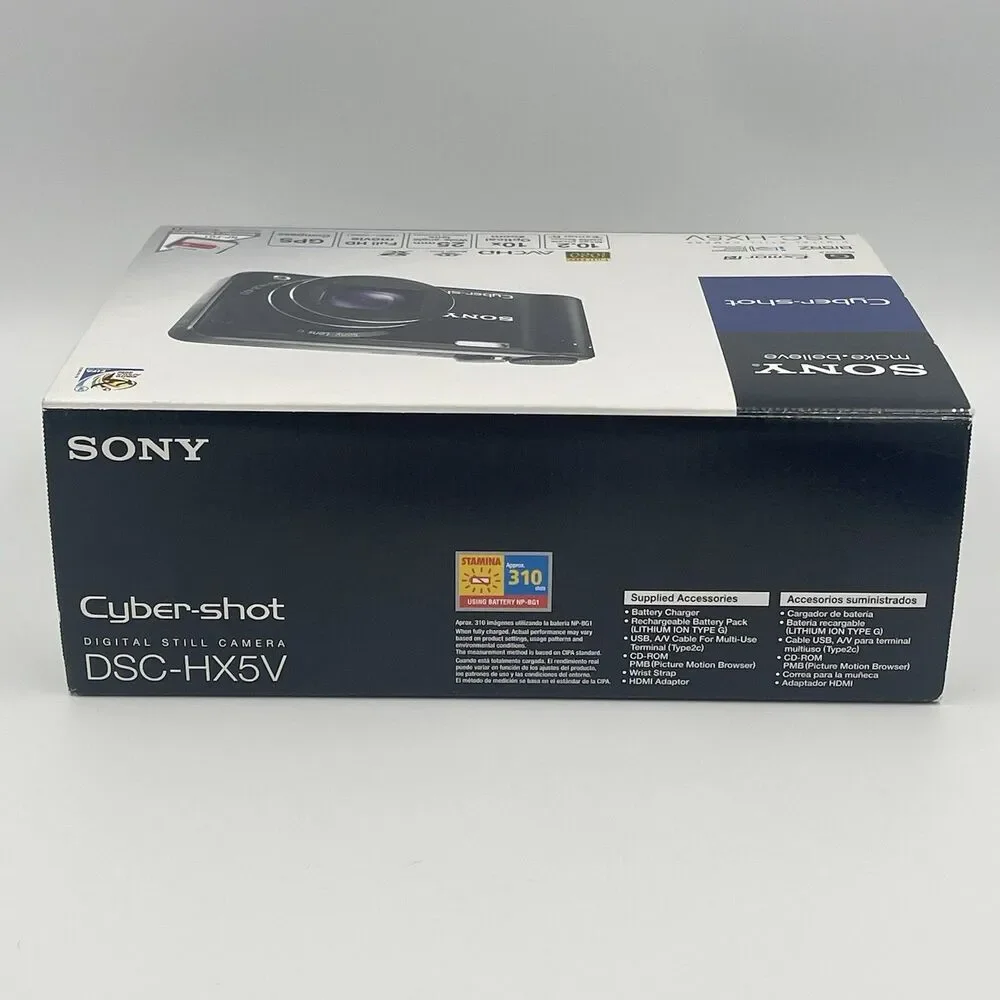 Sony Cyber-shot DSC-HX5V 10.2MP Digital Camera - Black (Full Box & Accessories)